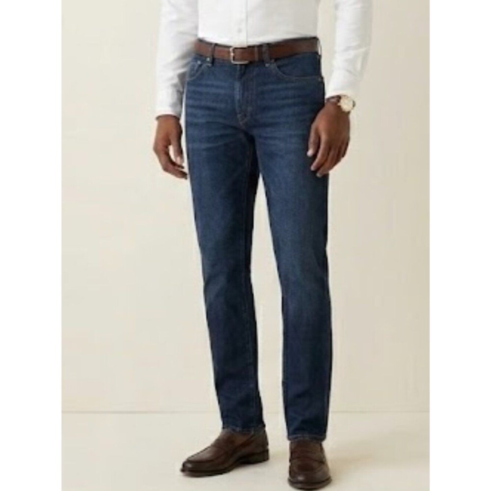 J Crew 484 Slim Fit Dark Indigo Jeans Mens 36x32 Stretch Denim Pants